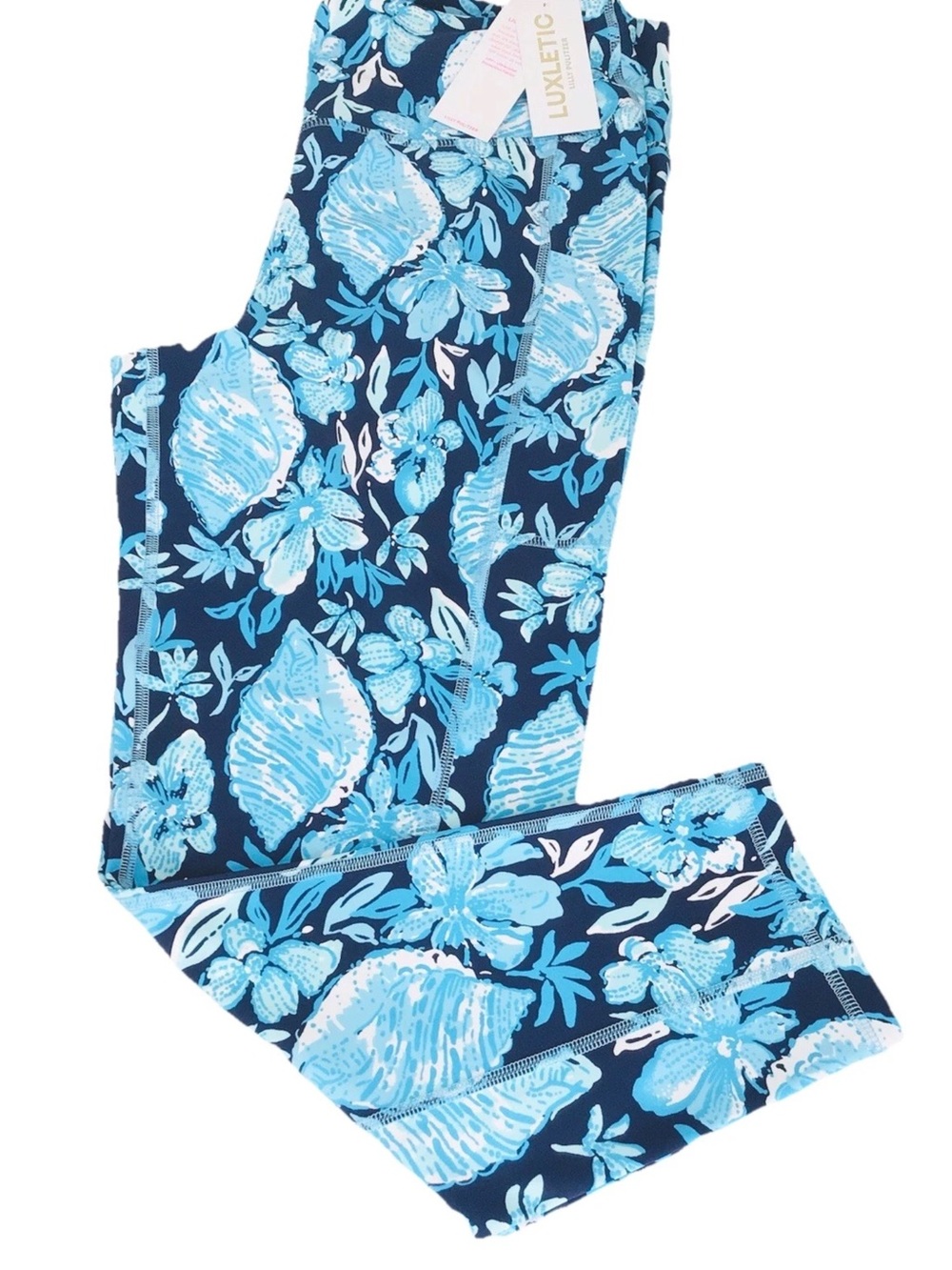 Lilly Pulitzer Luxletic 24” Weekender High Rise Midi Leggings-Low Tide Navy-NEW